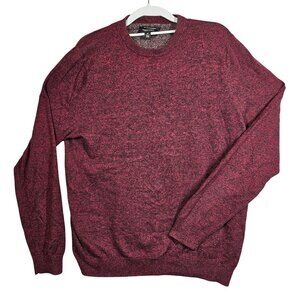 Nordstrom Sweater Mens M Red black cashmere blend career hipster date night dad